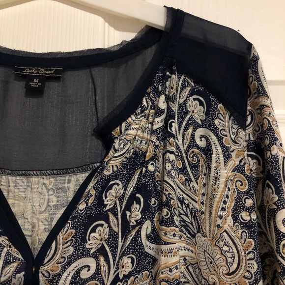 Lucky Brand Paisley Blouse - Picture 3 of 8